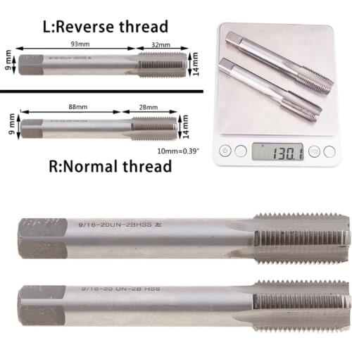 Bike Crank Thread Tapping Device 9/16 inch Bicycle Cycling Universal Pedal Taps High Speed Steel Crankset Tool