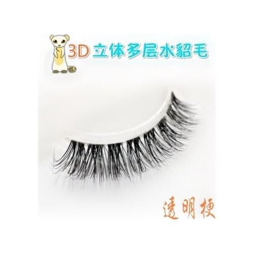 Top Eyelashes 3D Mink Lashes Thick HandMade Full Strip Lashes Transparent terrier Mink Lashes Style False Eyelashes