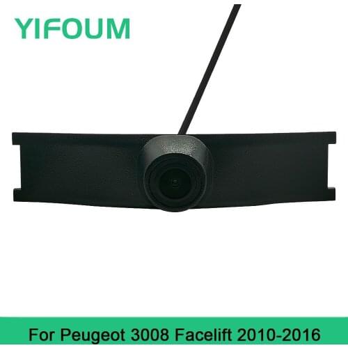 YIFOUM HD CCD Car Front View Parking Night Vision Positive Waterproof Logo Camera For Peugeot 3008 Facelift 2010 2011-2015 2016