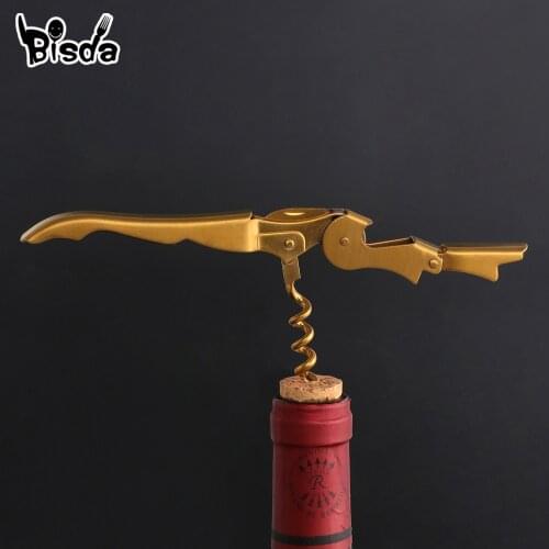 1Pc Portable Cork Screw Corkscrew Stainless Steel Bottle Opener for Red Wine Foil Cutter Beer Cap Opener Kitchen Accessories Bar