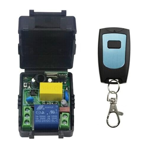 2016 new products 220 v 1 ch wireless remote control switch 1*receiver +1* transmitter relay remote controller