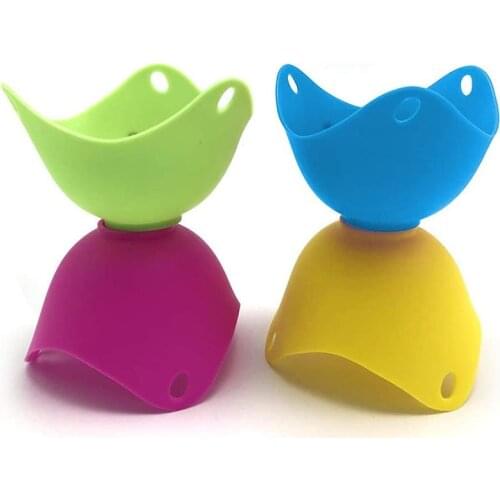 4Pcs/lot Silicone Egg Poacher Poaching Pods Pan Mould Non Stick Egg Baking Cups holder Kitchen Cooking Tool Accessories Gadget