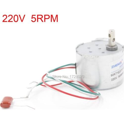 50KTYZ AC 220V 5RPM Gear-Box Electric Synchronous Gear Motor