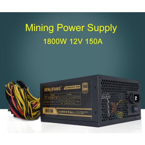 6 GPU Miner Case 1800W Ethereum Miner Power Supply For Bitcoin Miners support 6 graphics Card New 6 SATA Interface Mining Power