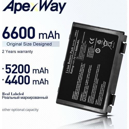 ApexWay laptop battery for Asus A32-F82 A32-F52 k70 p50ij X70ab X70ac X70ij X70ic X8a L0690L6 L0A2016 70NLF1B2000Y 90NLF1BZ000Y