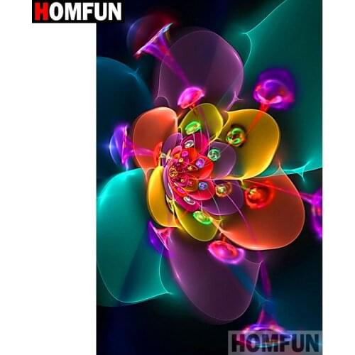 HOMFUN Full Square/Round Drill 5D DIY Diamond Painting "Flower landscape" 3D Diamond Embroidery Cross Stitch Home Decor A19490