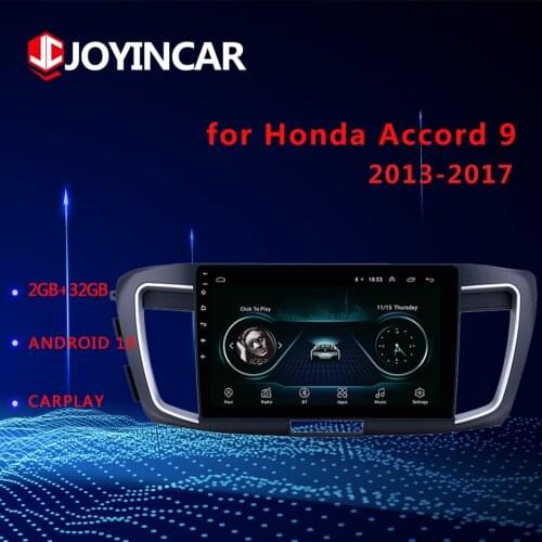 10.1" Android 10.1 Car Radio Multimedia Player For Honda Accord 9 2013 - 2017 Auto 2 Din GPS FM BT USB Carplay DSP Head Unit