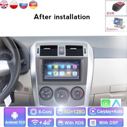 2Din android 8.1 Car Radio reproductor Multimedia FOR Toyota Corolla E140/150/2006 2007 2008 2009 2010 2011 IPS GPS navigation