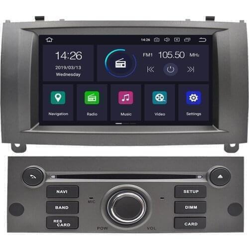 Octa core Android10 Car DVD CD Player For Peugeot 407 2004-2010 GPS navigation head unit multimedia player radio tape recorder