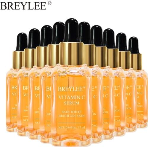 BREYLEE Vitamin C Whitening Serum Face Facial Brighten Skin Fade Dark Spots Freckle Skin Care Anti Remove Melanin Liquid 10PCS
