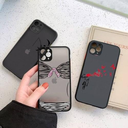 Cute creative design pattern Phone Case For iphone 12 11 7 8 plus mini x xs xr pro max matte transparent cover