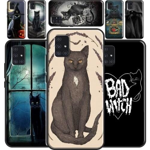 Witch Witchy Black Cat Case For Samsung A32 A12 A42 A52 A72 A02 A10 A20 S A40 A50 A70 A21S A20e A31 A41 A51 A71
