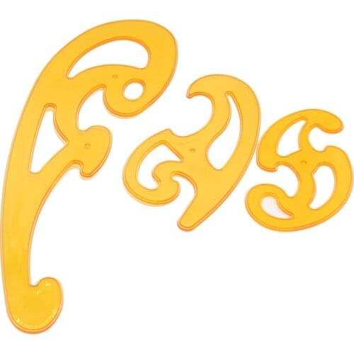 Chzimade 3pc Sewing Design French Curve Drawing Art Drafting Plastic Template Stencil Ruler Tool