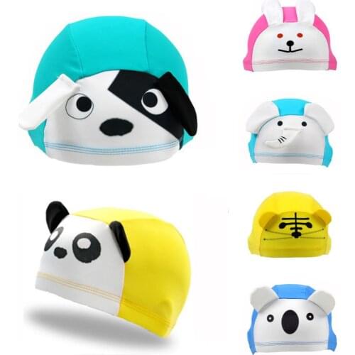 Baby Swimming Caps Children Lycra Dome Hat Cartoon Multi Designs Unisex