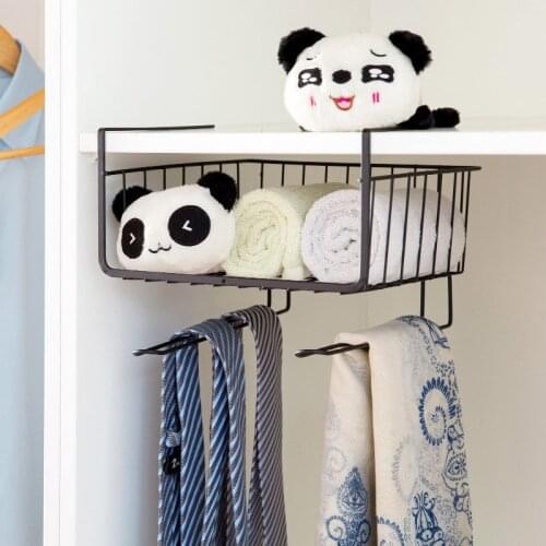 Bathroom Kitchen Storage Shelf Wire Cabinet Basket Towel Tableware Iron Hanging Organizer Holder Multifunction Storage Tools