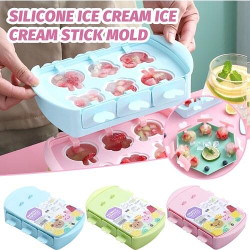DIY Home-Made Popsicle Mold Silicone Ice Cream Mold Shape Jelly Ice Ball Maker Baby Food Supplement Popsicle Stick Kitchen Tool