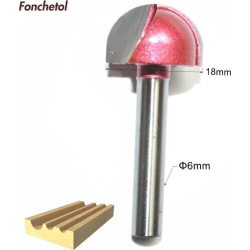 6mm*18mm-1pcs CNC solid carbide End Mill,tungsten steel woodworking insert router bit,wood tools,Round Bottom Milling