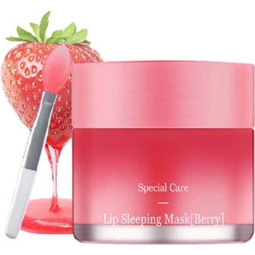 Korea Lip Sleeping Mask Night 20g lip moisturizer skin care Lip Plumper Night Lip Balm Full Size +Mockup 3g
