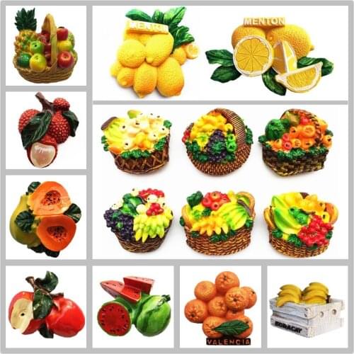 Creative 3d Fruit Fridge Magnets Decorative Magnetic Refrigerator Stickers Kids Educatio Stereoscopic Fridge Magnet