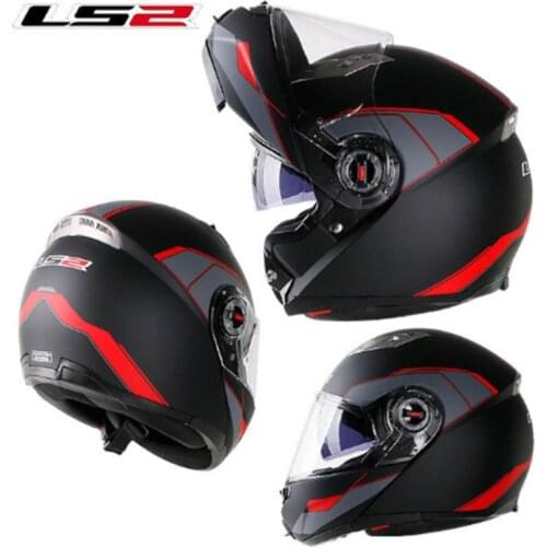 LS2 FF370 Modular Motorcycle helmet full face racing motorbike helmet with inner sun visor Women man flip up moto helmets ECE