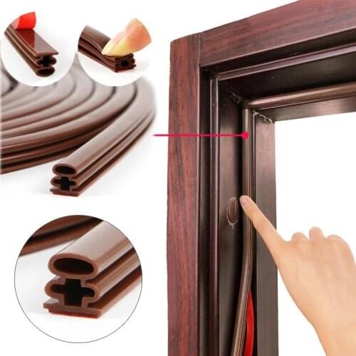 600cm New Strong Self-adhesive Window Door Sealing Strip Weather Stripping Silicone acoustica soundproof foam door Gap Seal Tape