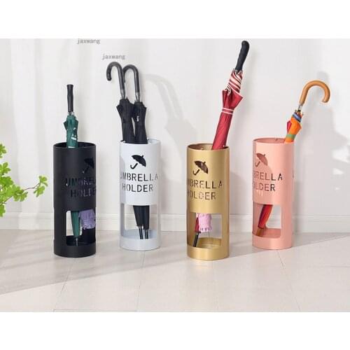 Wrought Iron Restaurant Balcony Umbrella Stands for Home Furniture Hotel Lobby Umbrella Holder Creative Dormitory Storage Bucket