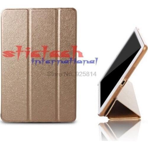 By dhl or ems 50 pcs Luxury Stand Leather Case For ipad mini 1 / 2/ 3 / 4 For iPad Air 5 Silk Slim Transparent Smart Back Cover