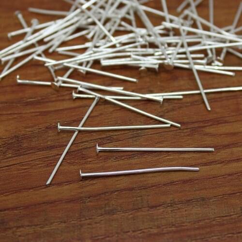 100pcs/lot Gold Bronze Silver Color Flat T Head Needles Pins DIY Jewelry Making Accessories Finding Fittings Headpins