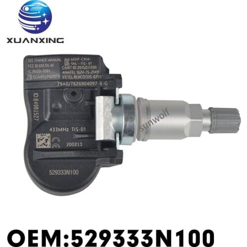529333N100 Tire Pressure Sensor Monitoring System 433MHZ TPMS for Kia Sorento for Hyundai Accent Genesis Coupe 2014-2017