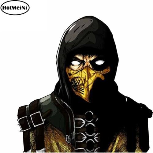 HotMeiNi 13cm For Mortal Kombat Bumper Car Stickers Sunscreen Decal Car Styling Sunscreen Vinyl Material Decoration