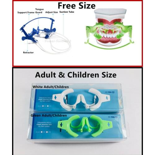 Dental Oral Dry Field Nola Cheek Retractors Touge Saliva White Green Expand Adjustable Free Size Mouth Opener Blue Adult/Child