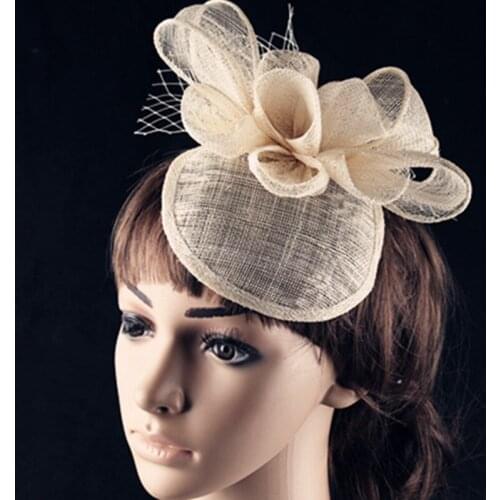 Wedding Fascinators Sinamay Base Birdcage Veil Adorned Bridal Hairstyle Occasion Hair Accessories Occassion Headwear 17 Colors