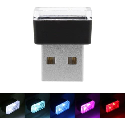 5 Colors Mini USB LED Light Car Interior Ambient Atmopshere Lamp 5V USB Plug and Play Auto Decor Light Emergency Lighting