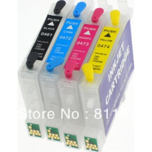 T0631 -T0634 Refillable ink Cartridge for EPSON STYLUS C67 C87 CX3700 CX4100 CX4700 Printers