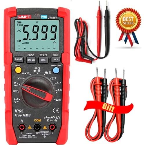 UNI-T UT191T UT191E Tester Digital Multimeter Profesional True RMS Auto Range DMM 20A Ammeter 600V Count 6000 DC AC Capacitor