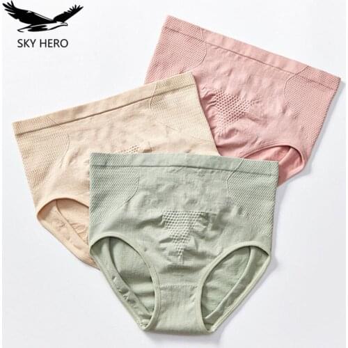 3pcs/Lot Underwear for Women Panties with Filter Womens Cotton Briefs Underpants Shorts Female Woman Neckline High Waist 2020