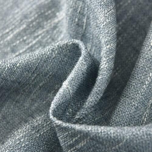 New Cotton and Linen Curtain Fabric Horizontal Stripe Printing Nordic Modern Curtain Finished Curtains for Living Room Bedroom