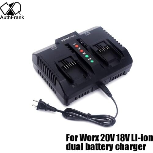 Charger for Worx 18V 20V Li-ion Battery dual charger WA3520 WA3525 WA3578 WA3575 WA3742 Fast Charger