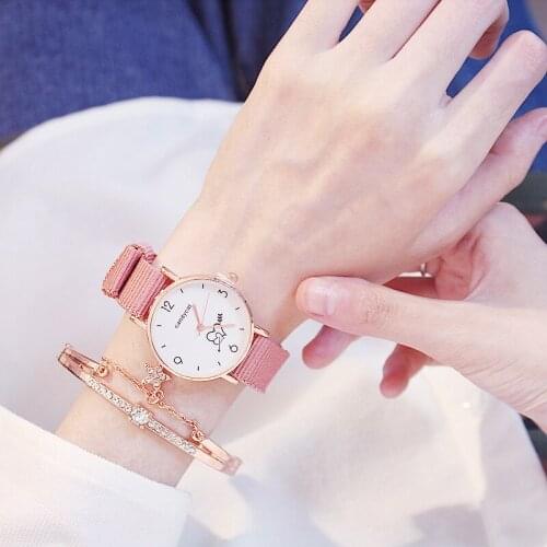 Mori Girl Line Watch Female Student Korean Style Simple Fashion Woven Belt Hipster All-match Cute College Style Women Wristwatch