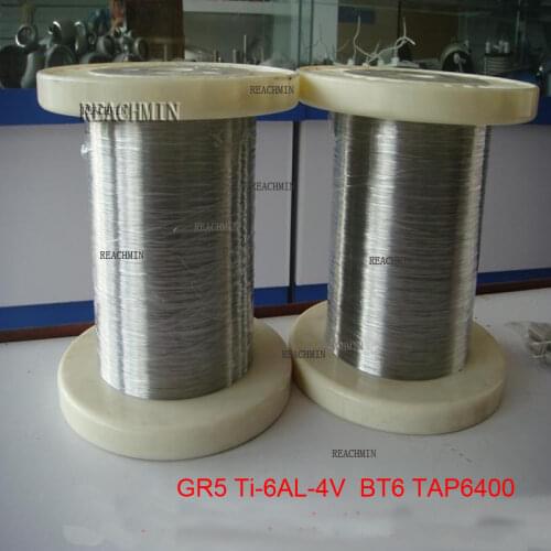 0.1mm 0.2mm 0.3mm 0.4mm 0.5mm 0.6mm 0.8mm Grade 5 high-purity Titanium wire gr5 Ultrafine pure ti wires Ti-6AL-4V BT6 TAP6400