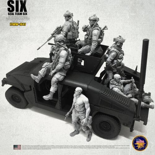 1/35 Modern American Seal Six Team Car Resin Soldiers 6pcs/lot 1641