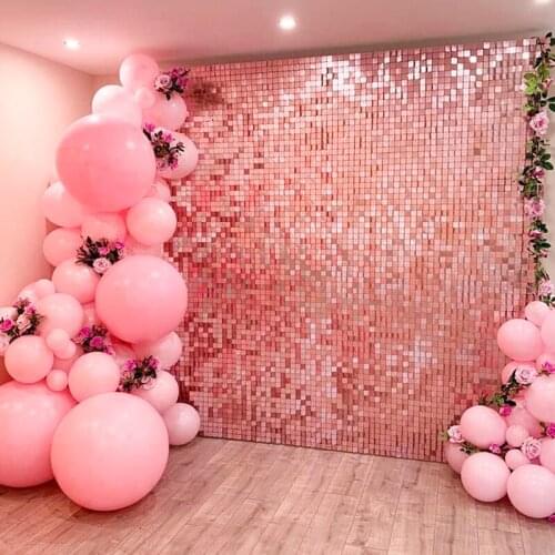 1x2m Party Background Curtain Sequin Backdrop For Wedding Decor Baby Shower Golden Sequin Wall Glitter Birthday Foil Curtain