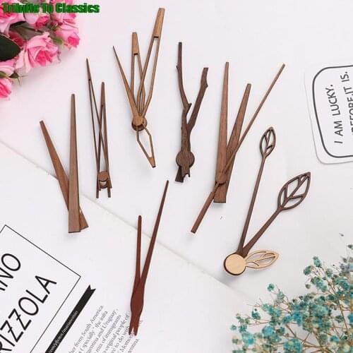 1 x Wooden Pointers DIY Creative Wall Clock Hands 12 14 Inch Clock Walnut Wood Needle Quartz Clock Replace Part Accessories