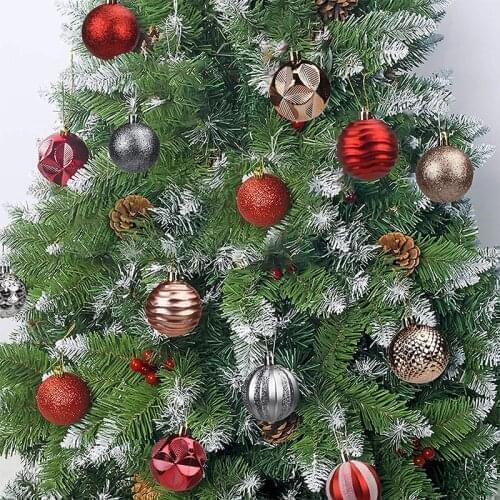 12PCS 55mm Christmas Xmas Tree Ball Bauble Hanging Home Party Ornament Decor Christmas Plastic Gift Ball Decoration