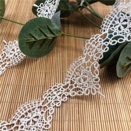 14yards Polyester Hollow Lace Trims Barcode Clothing Accessories Black and White Wholesale Exquisite skirt handmade 3.8CM
