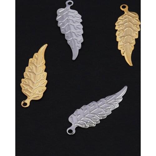20pcs Stainless Steel Leaf Jewelry Charms Pendant For DIY Accessories Jewelry Making Earring Accessories DIY Pendants