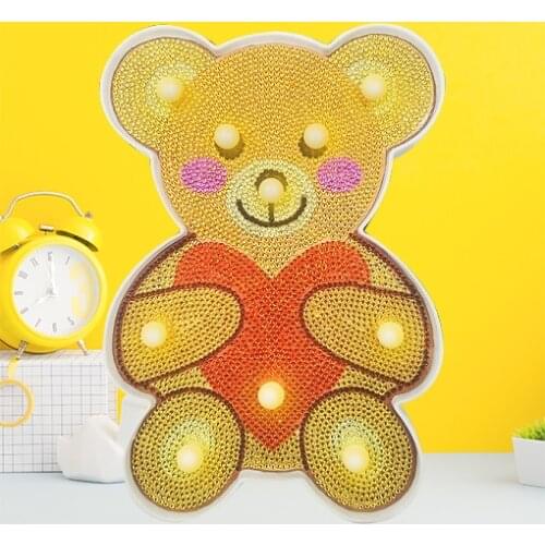 5D DIY Diamond Painting LED Lamp Special Shaped Diamond Mosaic Cross Stitch Embroidery Cartoon Rhinestone Decor Lights
