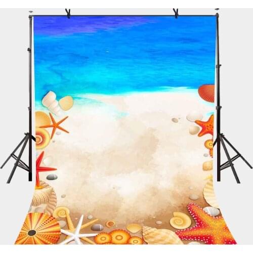 5x7ft Blue Ocean Backdrop Blue Ocean and Marine Life Photographic Background and Studio Photography Backdrop Props