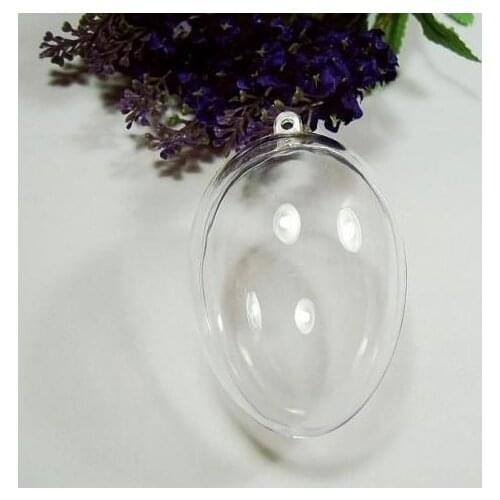 8x6cm Wholesale 840PCS transparent plastic egg Christmas decoration ball,hanging christmas baubles,clear plastic ball