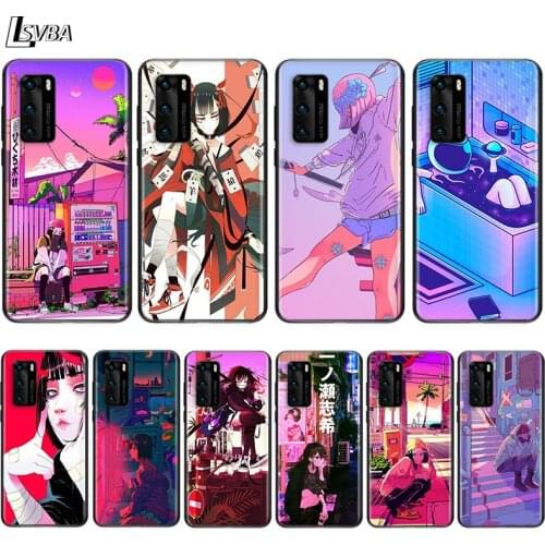 Anime vaporwave aesthetic For Huawei P Smart Z S Pro Plus 2018 2019 2020 2021 Mate 10 20 30 40 RS PRO Plus Soft lite Phone Case